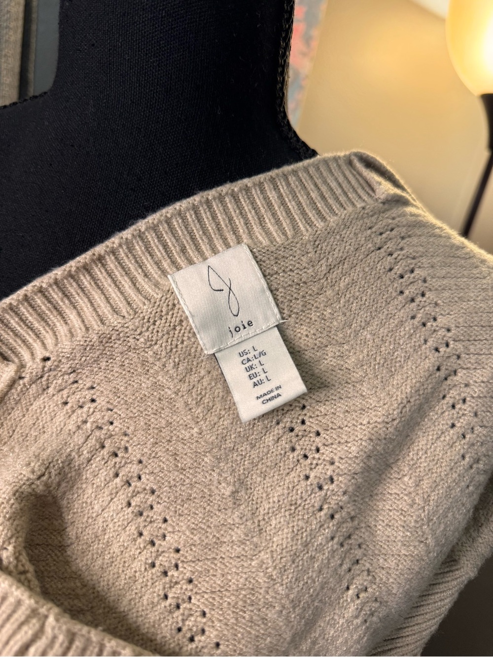 Joie Neutral Beige Pointelle Knit Tank - Picture 5 of 5